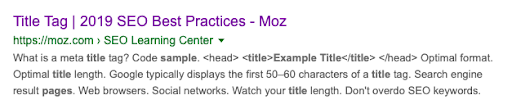 title tag best practices from moz